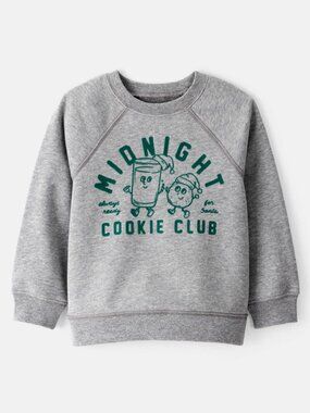 Carters Holiday Fleece Midnight Cookie Club Long-Sleeve Pullover 4T